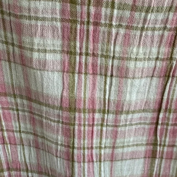 April Cornell Springtime Check Porch Dress in Rose Sage - Picture 8 of 14